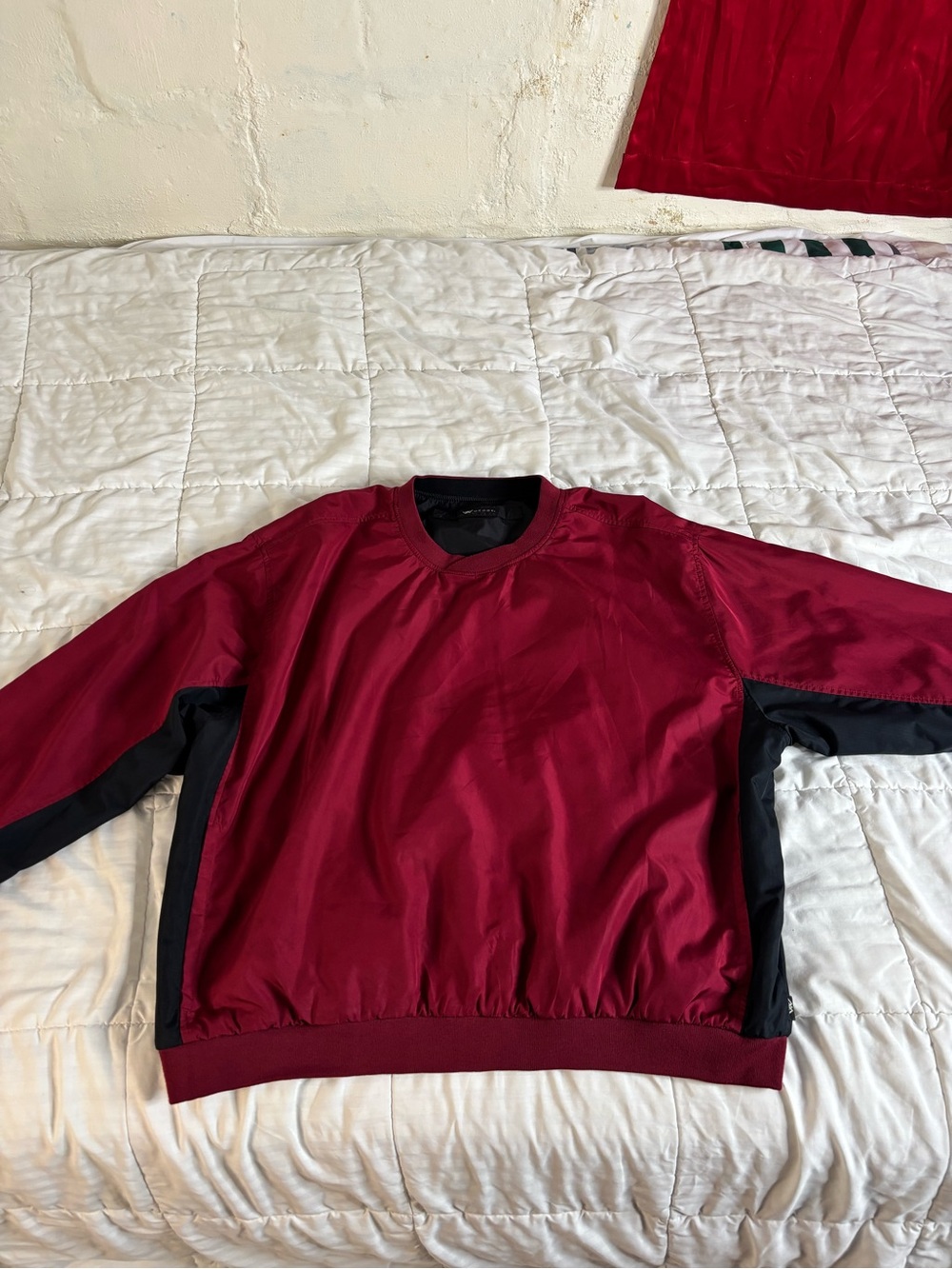 edge Maroon and Black Windbreaker Pullover